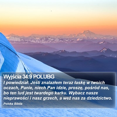 Wyjścia 34:9 POLUBG Bible Verse Image