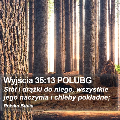 Wyjścia 35:13 POLUBG Bible Verse Image
