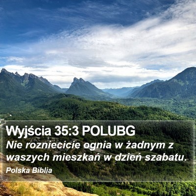 Wyjścia 35:3 POLUBG Bible Verse Image