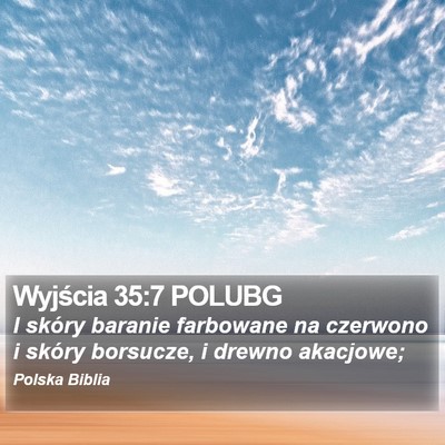 Wyjścia 35:7 POLUBG Bible Verse Image