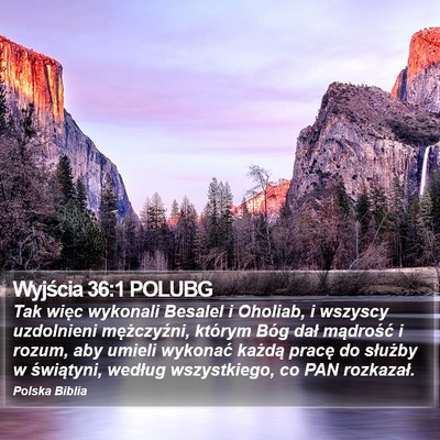 Wyjścia 36:1 POLUBG Bible Verse Image