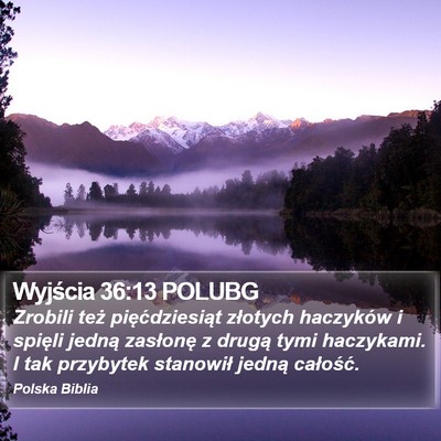 Wyjścia 36:13 POLUBG Bible Verse Image
