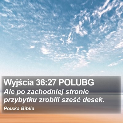 Wyjścia 36:27 POLUBG Bible Verse Image