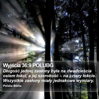 Wyjścia 36:9 POLUBG Bible Verse Image