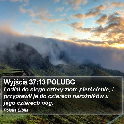 Wyjścia 37:13 POLUBG Bible Verse Image