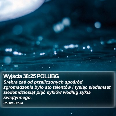 Wyjścia 38:25 POLUBG Bible Verse Image