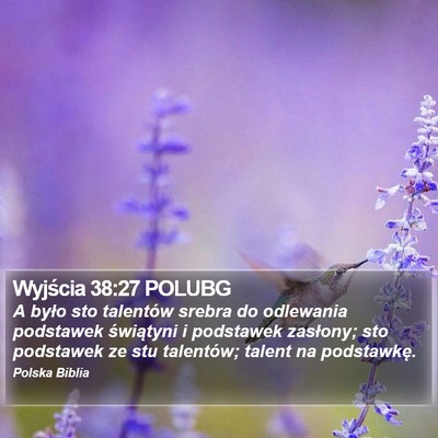 Wyjścia 38:27 POLUBG Bible Verse Image