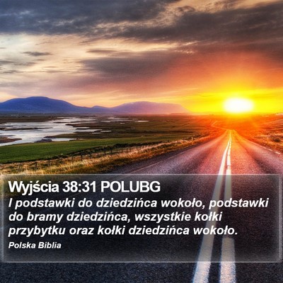 Wyjścia 38:31 POLUBG Bible Verse Image
