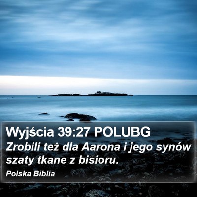 Wyjścia 39:27 POLUBG Bible Verse Image