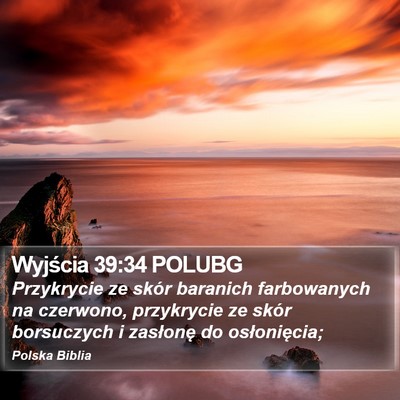 Wyjścia 39:34 POLUBG Bible Verse Image