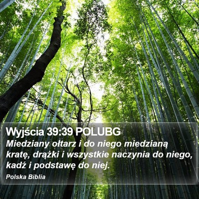 Wyjścia 39:39 POLUBG Bible Verse Image