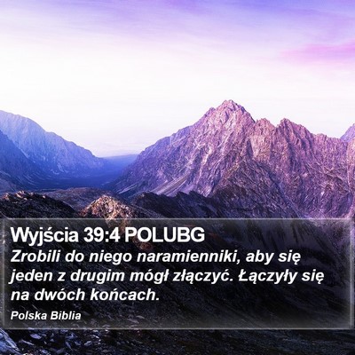 Wyjścia 39:4 POLUBG Bible Verse Image