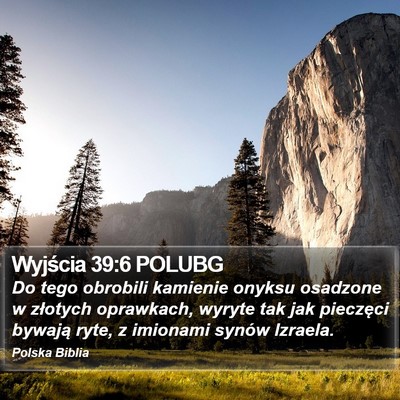 Wyjścia 39:6 POLUBG Bible Verse Image