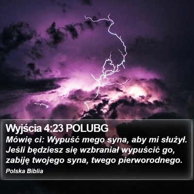 Wyjścia 4:23 POLUBG Bible Verse Image