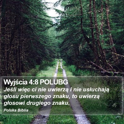Wyjścia 4:8 POLUBG Bible Verse Image
