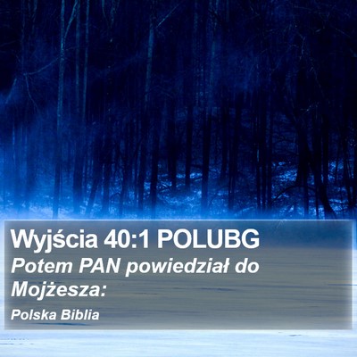 Wyjścia 40:1 POLUBG Bible Verse Image
