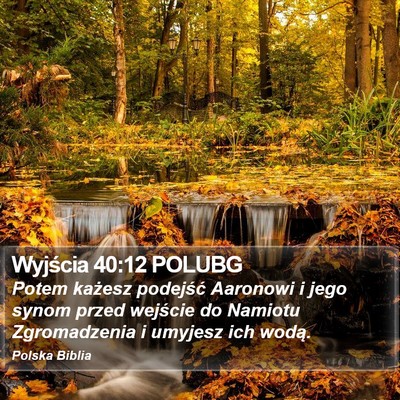 Wyjścia 40:12 POLUBG Bible Verse Image