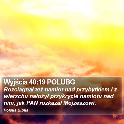 Wyjścia 40:19 POLUBG Bible Verse Image