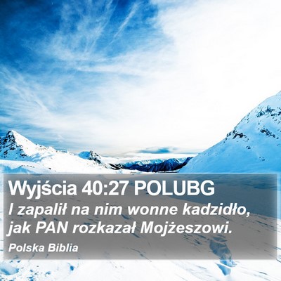 Wyjścia 40:27 POLUBG Bible Verse Image