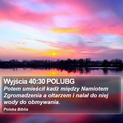 Wyjścia 40:30 POLUBG Bible Verse Image