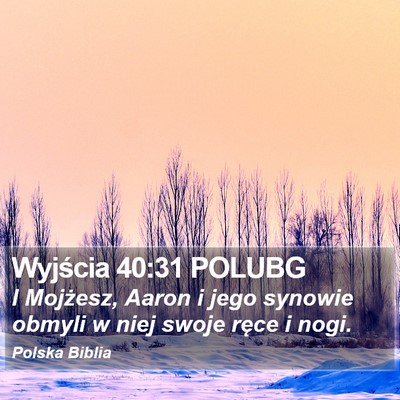 Wyjścia 40:31 POLUBG Bible Verse Image