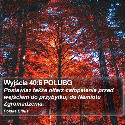 Wyjścia 40:6 POLUBG Bible Verse Image