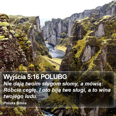Wyjścia 5:16 POLUBG Bible Verse Image