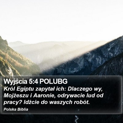 Wyjścia 5:4 POLUBG Bible Verse Image