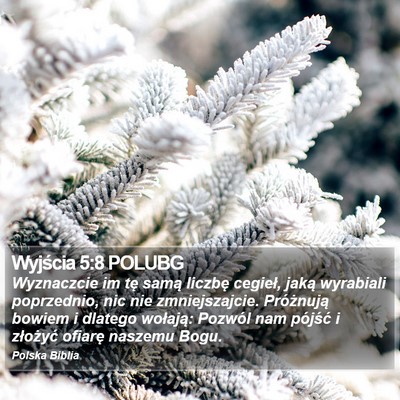 Wyjścia 5:8 POLUBG Bible Verse Image