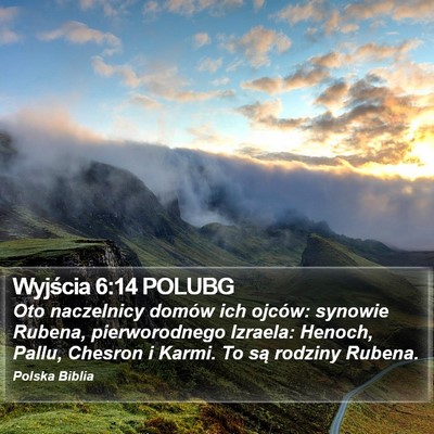 Wyjścia 6:14 POLUBG Bible Verse Image