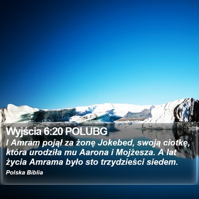 Wyjścia 6:20 POLUBG Bible Verse Image