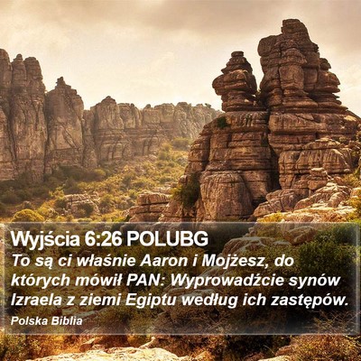 Wyjścia 6:26 POLUBG Bible Verse Image