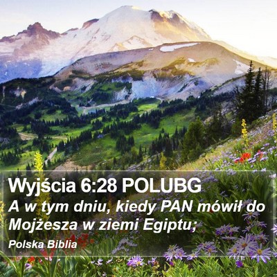 Wyjścia 6:28 POLUBG Bible Verse Image