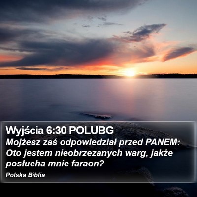 Wyjścia 6:30 POLUBG Bible Verse Image