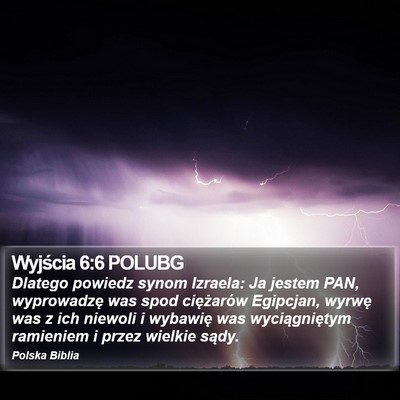 Wyjścia 6:6 POLUBG Bible Verse Image
