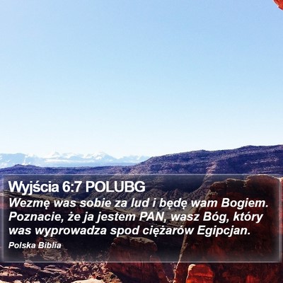Wyjścia 6:7 POLUBG Bible Verse Image