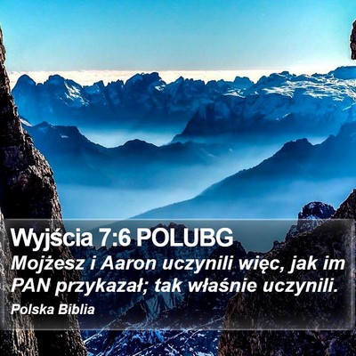Wyjścia 7:6 POLUBG Bible Verse Image
