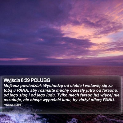 Wyjścia 8:29 POLUBG Bible Verse Image