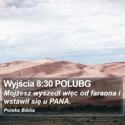 Wyjścia 8:30 POLUBG Bible Verse Image
