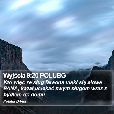 Wyjścia 9:20 POLUBG Bible Verse Image