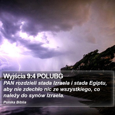 Wyjścia 9:4 POLUBG Bible Verse Image
