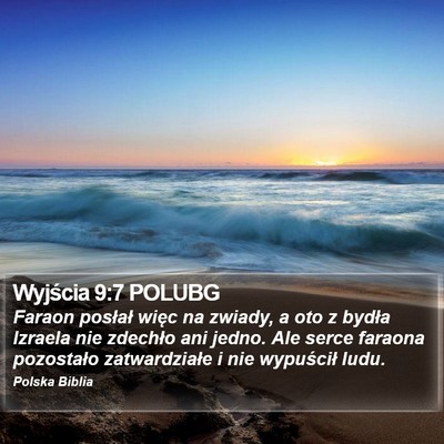 Wyjścia 9:7 POLUBG Bible Verse Image