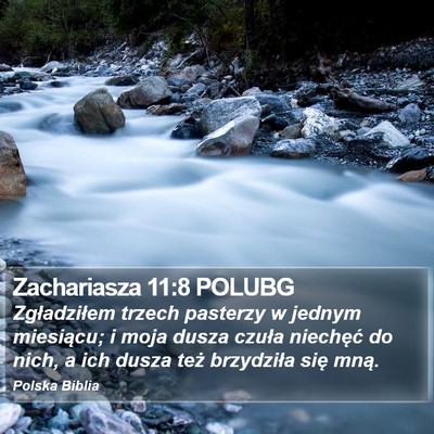 Zachariasza 11:8 POLUBG Bible Verse Image