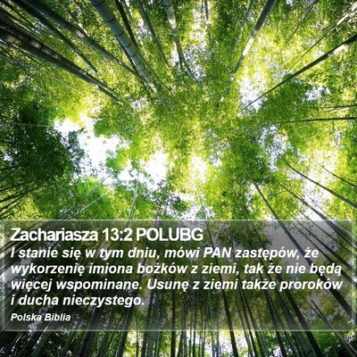 Zachariasza 13:2 POLUBG Bible Verse Image