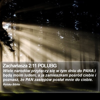 Zachariasza 2:11 POLUBG Bible Verse Image