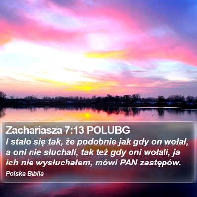 Zachariasza 7:13 POLUBG Bible Verse Image