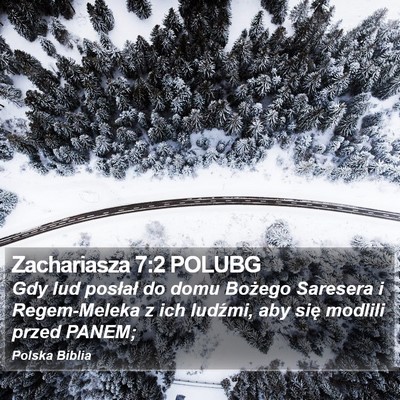 Zachariasza 7:2 POLUBG Bible Verse Image