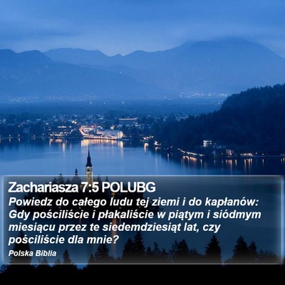 Zachariasza 7:5 POLUBG Bible Verse Image