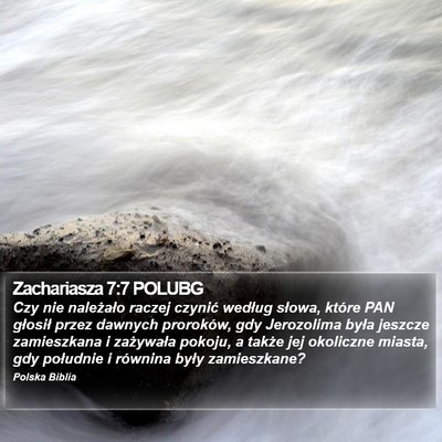 Zachariasza 7:7 POLUBG Bible Verse Image