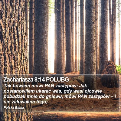 Zachariasza 8:14 POLUBG Bible Verse Image